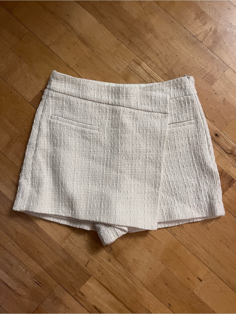 Zara Cream Tweed Skort XS